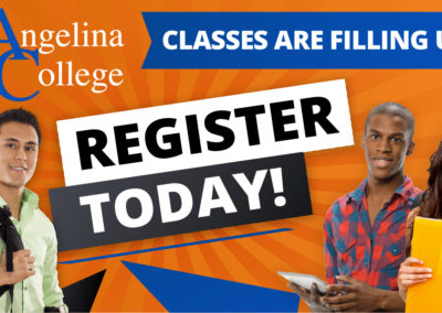 Angelina College Register Today Banner